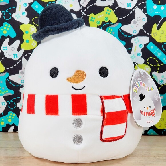 Squishmallow Manny the Christmas Snowman 8" [ 2021 ] UltraSoft Stuffed Plush - Picture 1 of 12